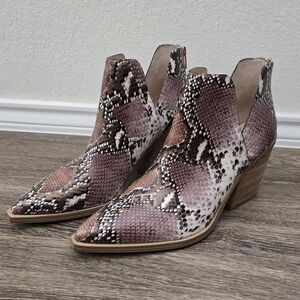 Vince Camuto Snakeskin Ankle Boots
